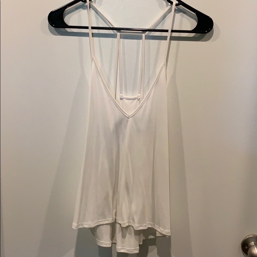 Brand new white strapped tank top